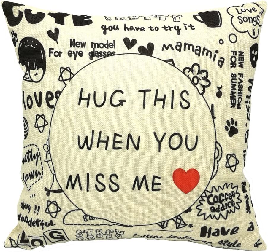 MOCOFO HUG THIS WHEN YOU MISS ME PILLOWCASE