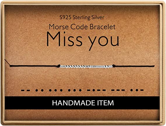 MISS YOU MORSE CODE BRACELET